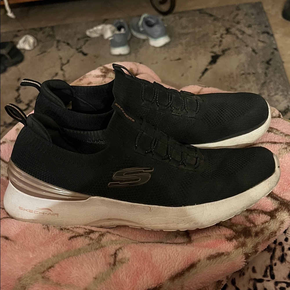 Skechers Black Slip-On Sneakers